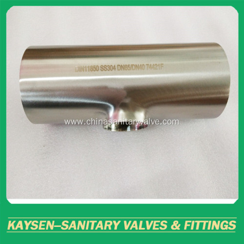 DIN Sanitary Short Type Welded Reducing Tee